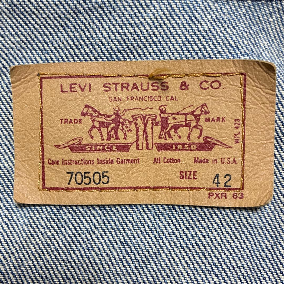 90s Levi's 70505 スモールe デニムジャケット 42 アメリカ製