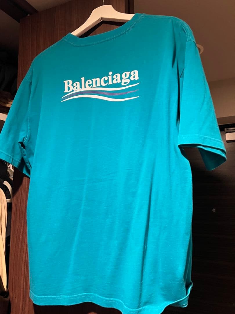 E*7様 Balenciaga ターコイズ Tシャツ XS