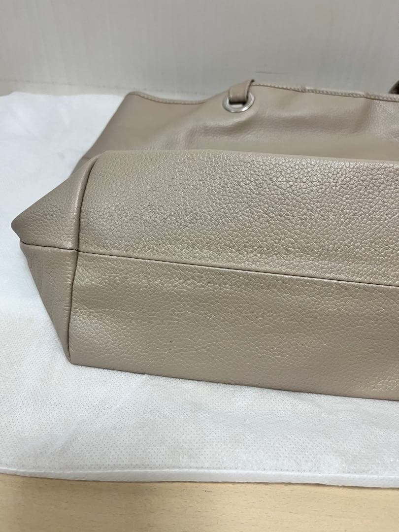 【信子】　Kitamura ベージュ トートバッグ　A4 肩掛け