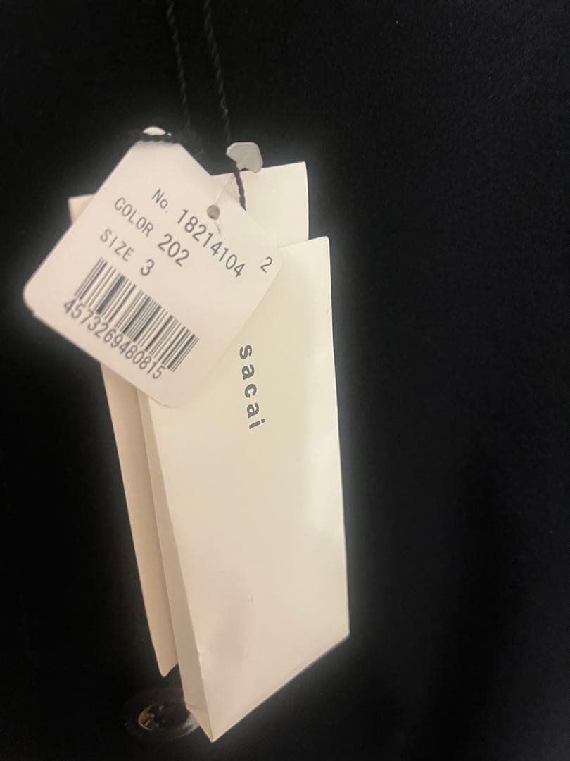 サカイ　ネイビー ドッキングチェスターコート サイズ3