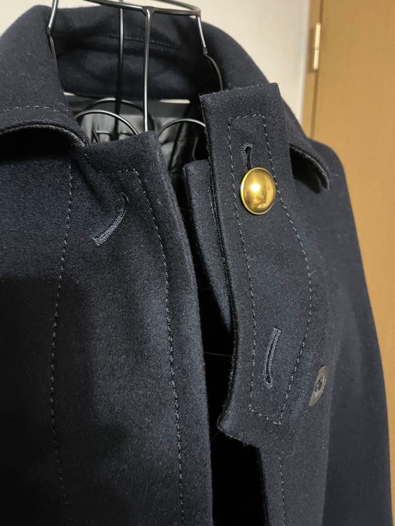 サカイ　ネイビー ドッキングチェスターコート サイズ3