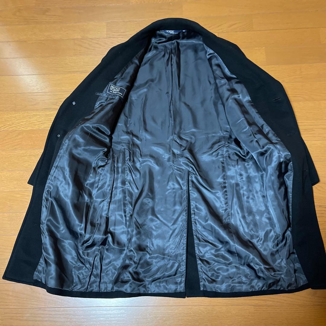 美品ポロラルフローレン　チェスターコート　ブラック