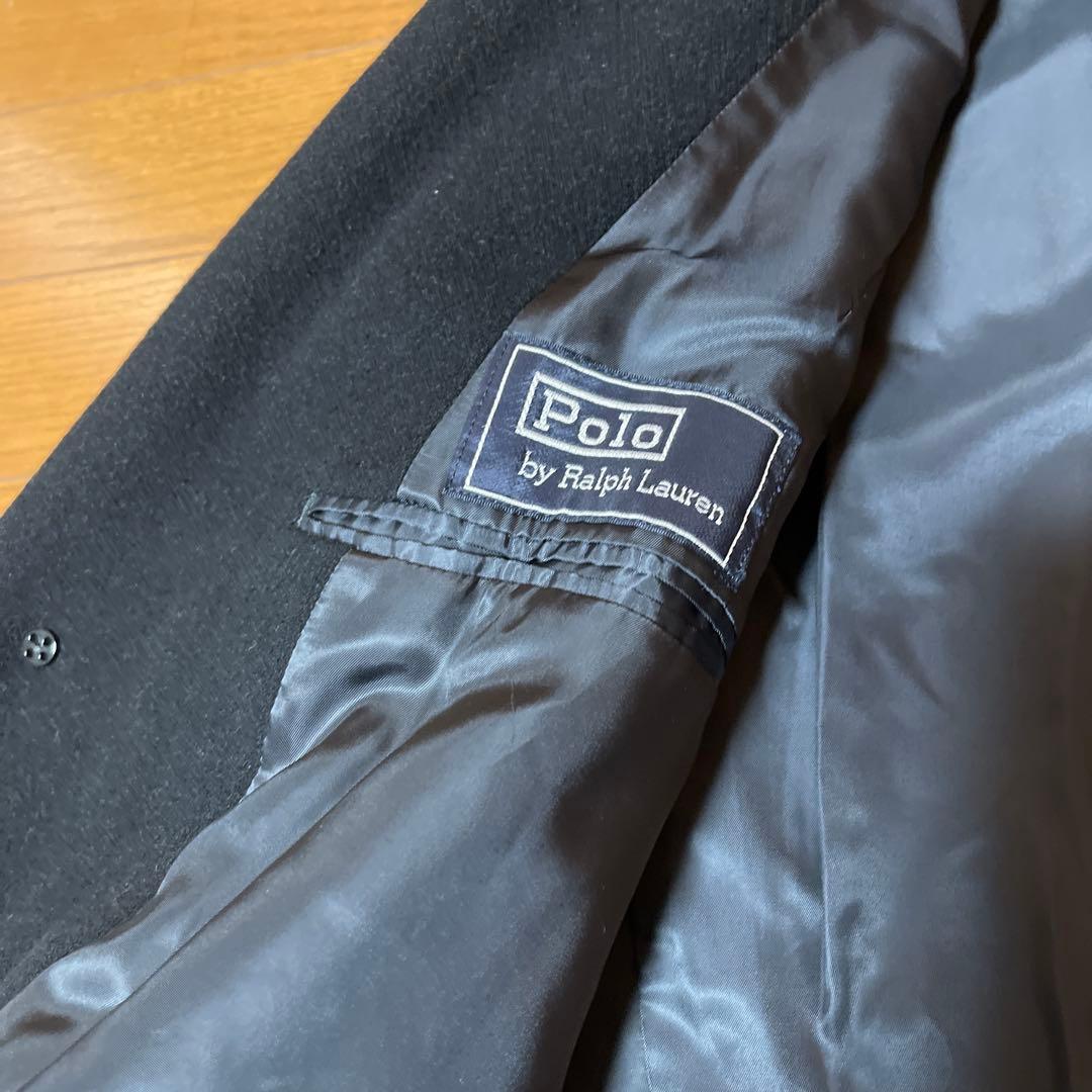 美品ポロラルフローレン　チェスターコート　ブラック