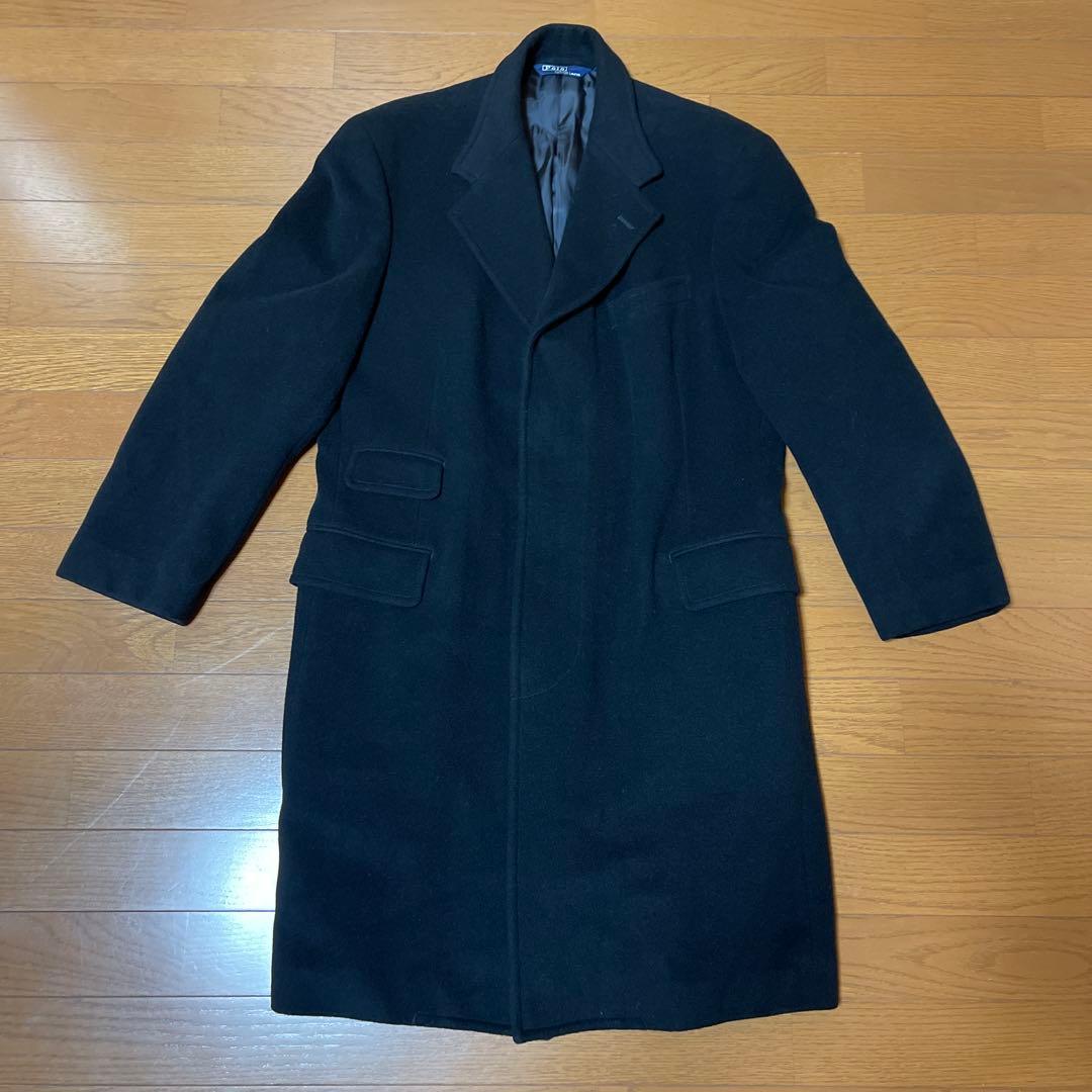 美品ポロラルフローレン　チェスターコート　ブラック