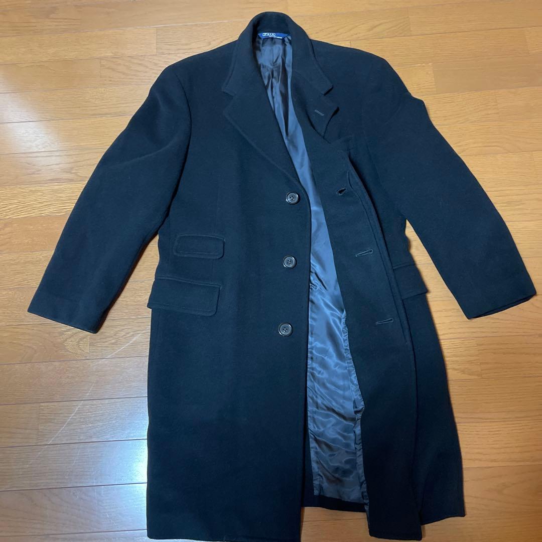 美品ポロラルフローレン　チェスターコート　ブラック