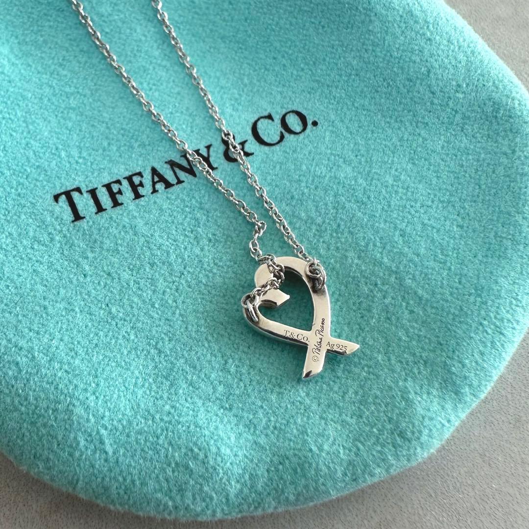 【美品】Tiffany ラビングハートネックレス シルバー925 正規品