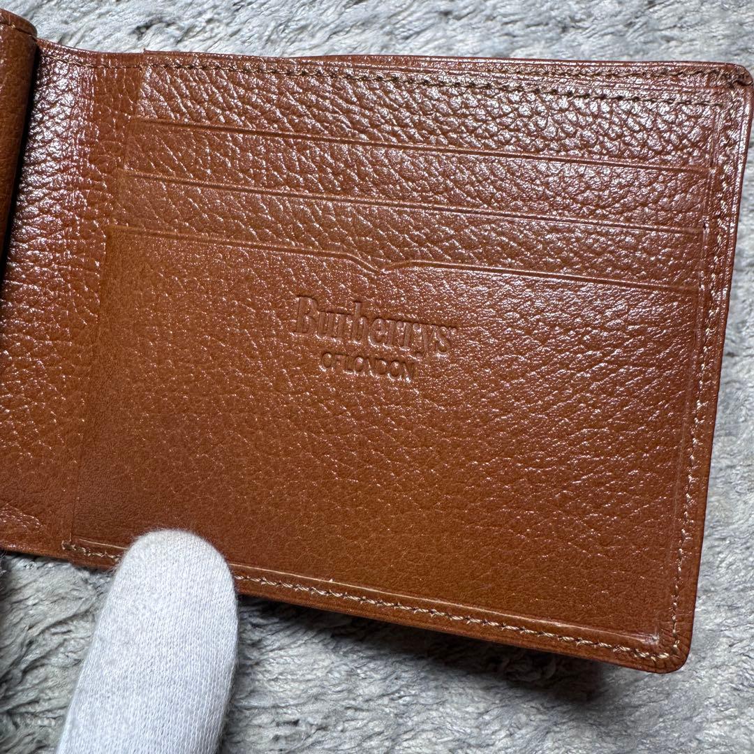 【未使用】BURBERRY バーバリー 二つ折り財布 レザー 内側ノバチェック