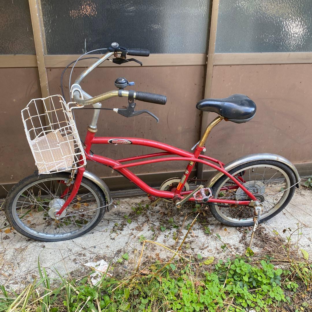 【分解発送予定】レトロ自転車　赤　リペア、修理必要　訳あり