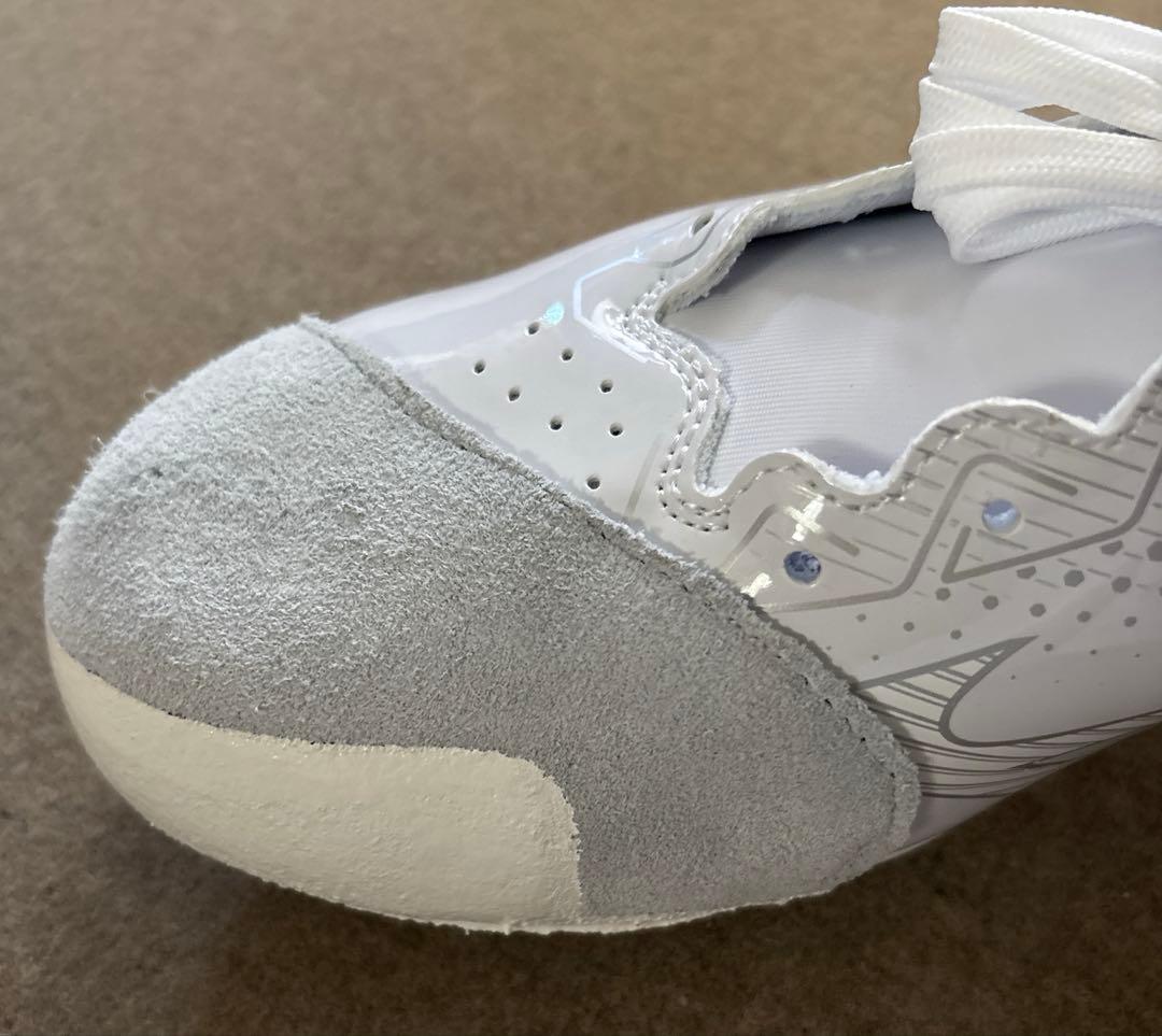 新品未使用！MIZUNO 野球ホワイトスパイク28.5cm【右P革付き】