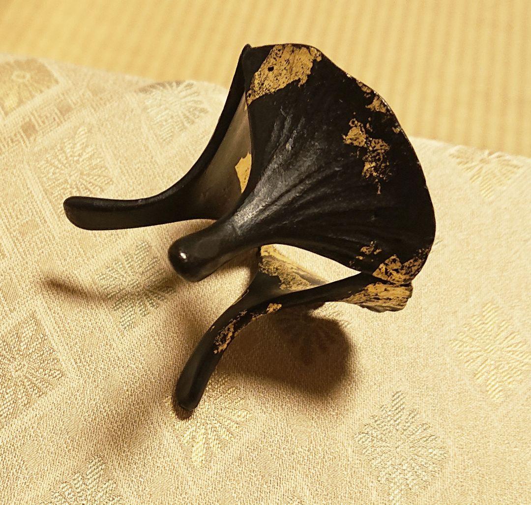 蓋置 鵬雲斎好 銀杏蓋置 13代宮崎寒雉