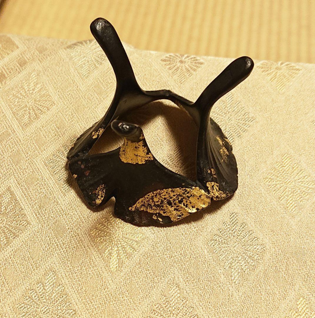 蓋置 鵬雲斎好 銀杏蓋置 13代宮崎寒雉