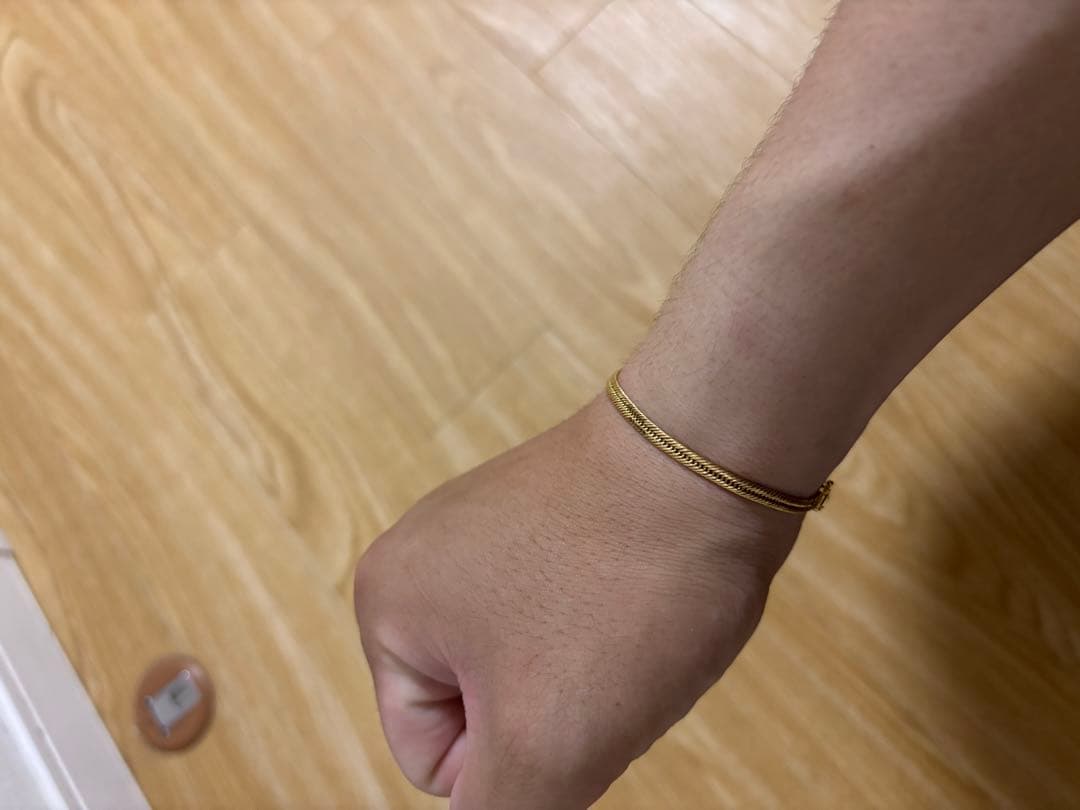 [LuxRexor] K18 18金喜平ブレスレット2面カット18cm/2.5g