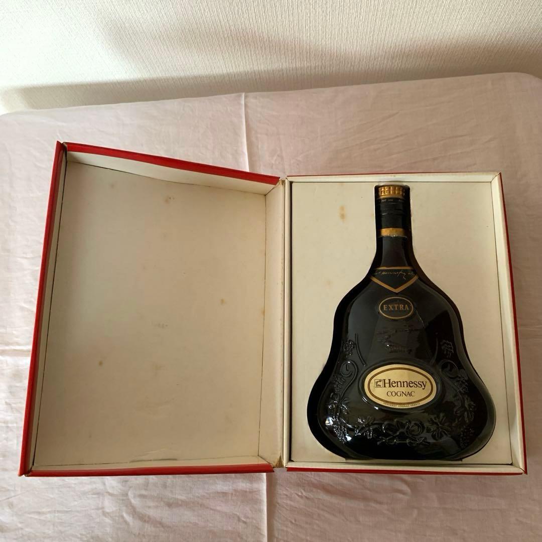 Hennessy Extra コニャック 金キャップ　グリーンボトル　古酒　箱付