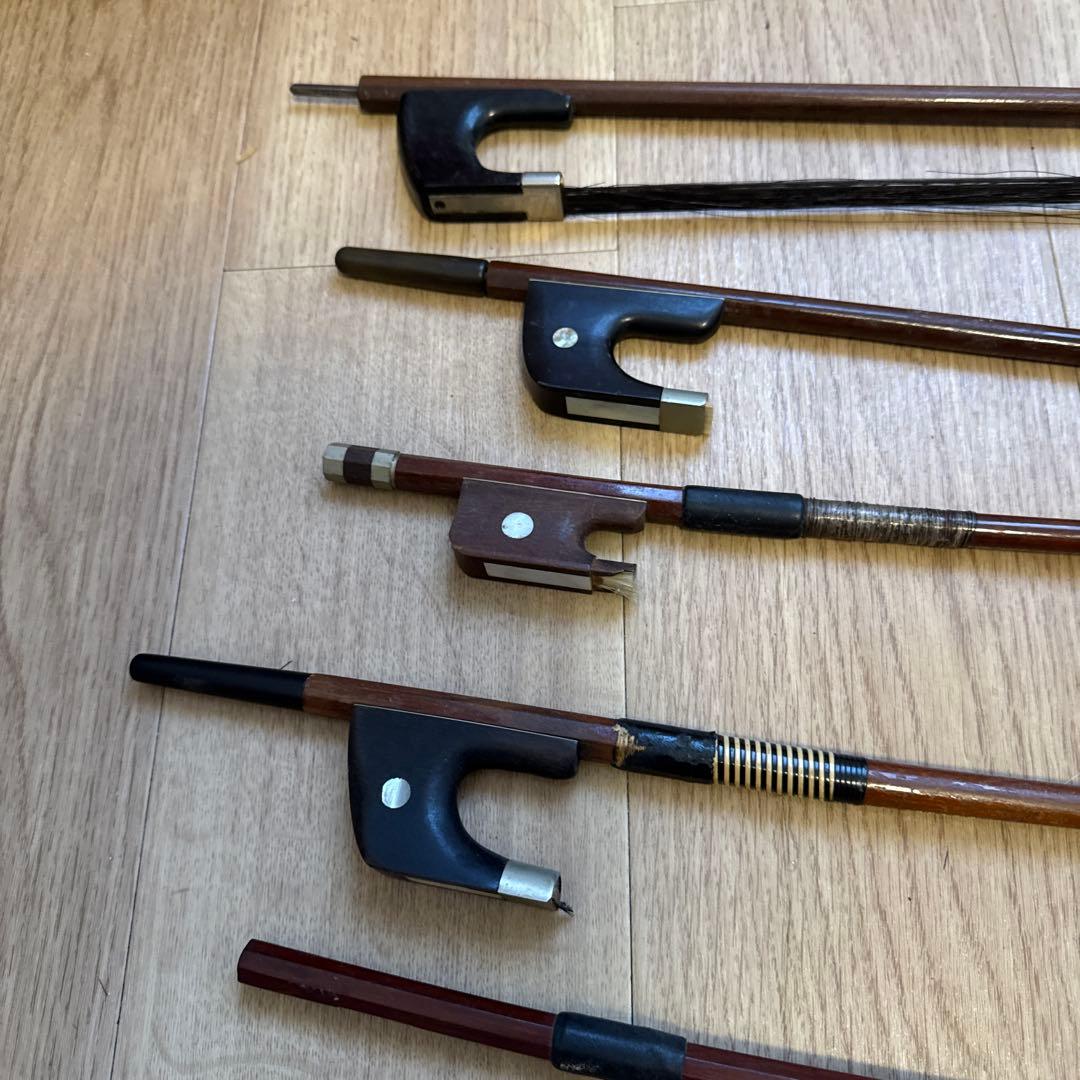 コントラバス弓 5本セット 修理練習用などに