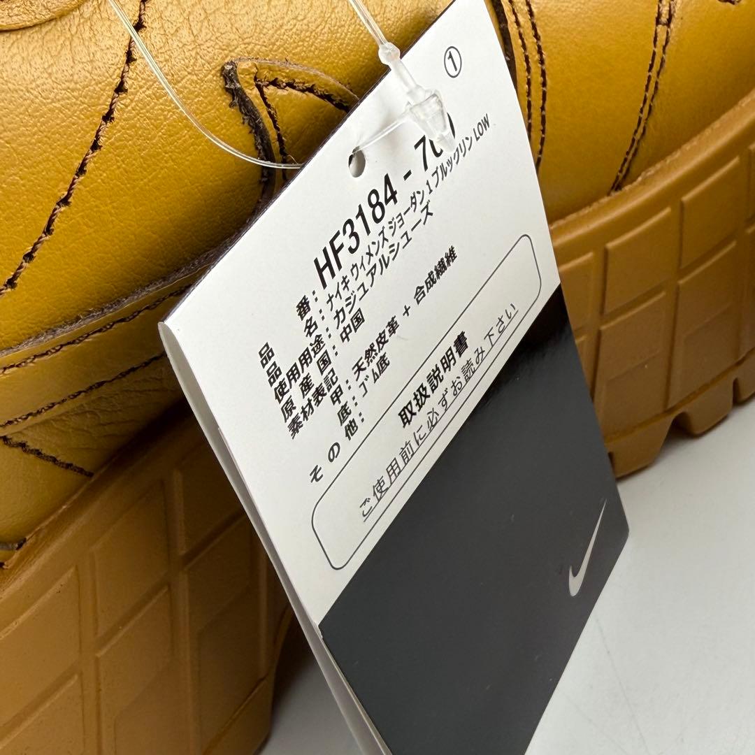 25cm ナイキ ウィメンズ エアジョーダン1 ブルックリン ロー \"ウィート”