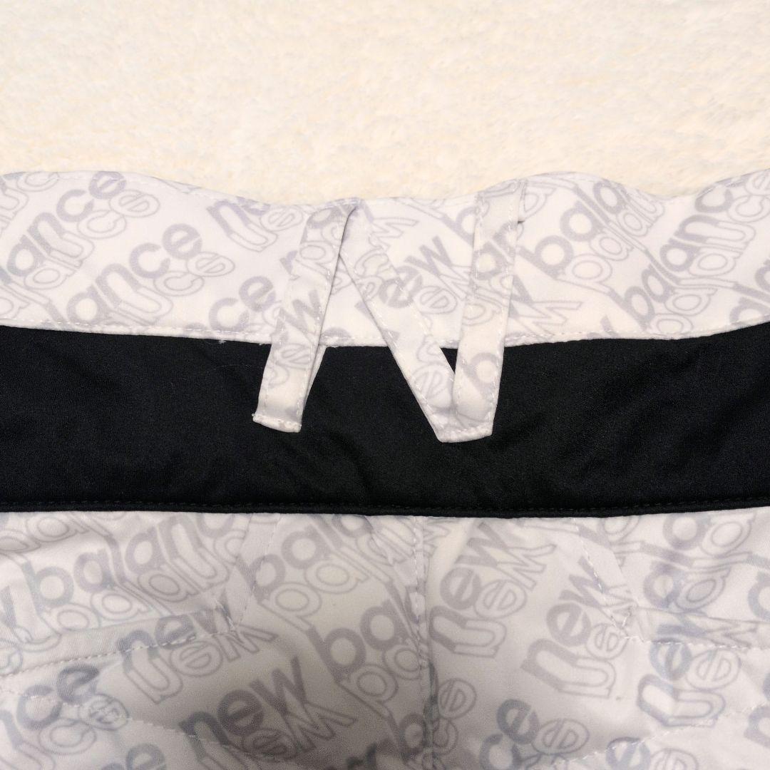 ニューバランス ゴルフ 中綿パンツ 総柄 白×黒 5サイズ L