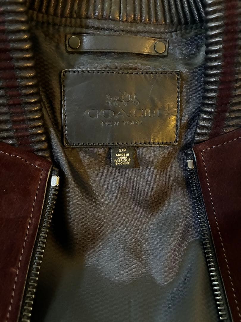COACH スタジャン レザー ダークブラウン(日本サイズ M)