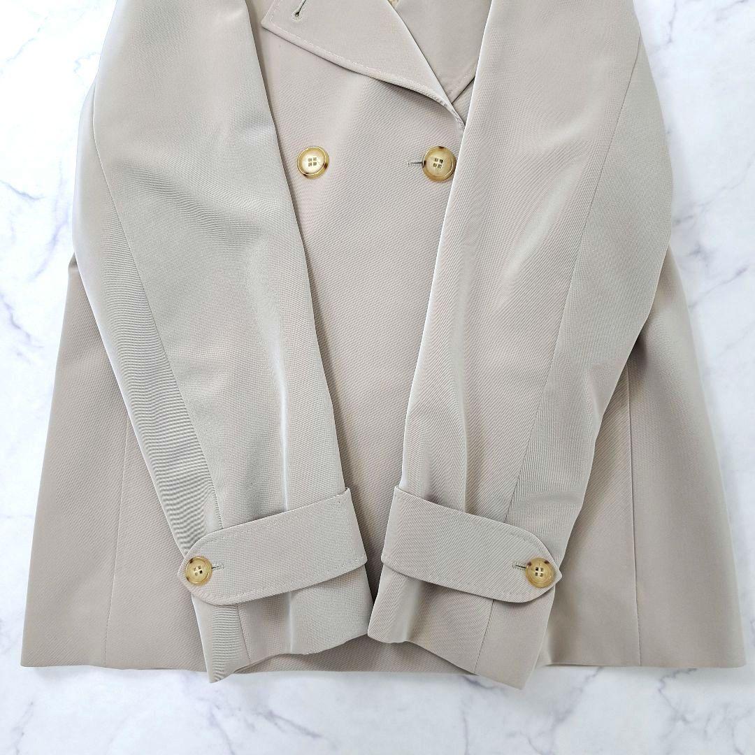 Max Mara マックスマーラ ショート丈 スプリングコート とろみ素材 ロゴ