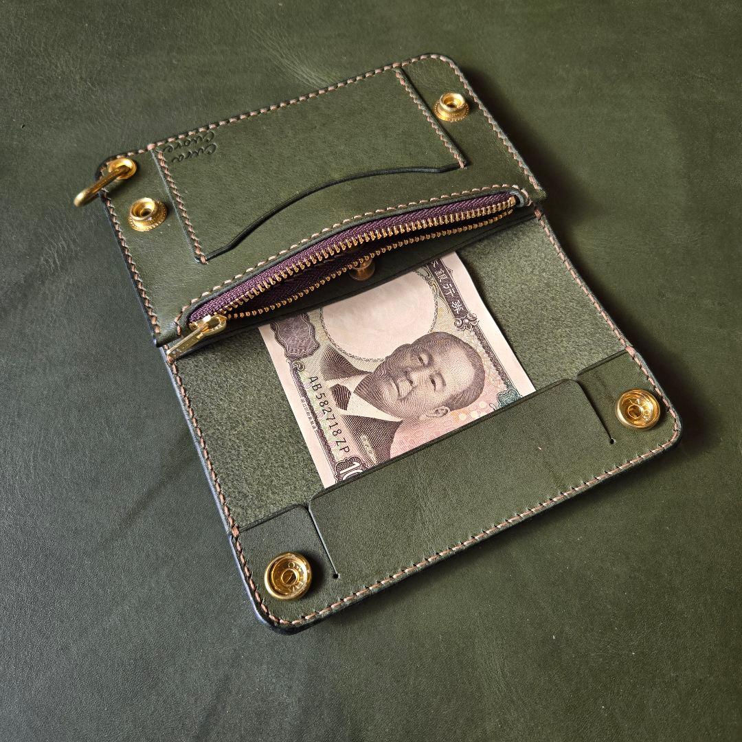 281ミドル　トラッカーウォレット　LINEA VASCA Liscio