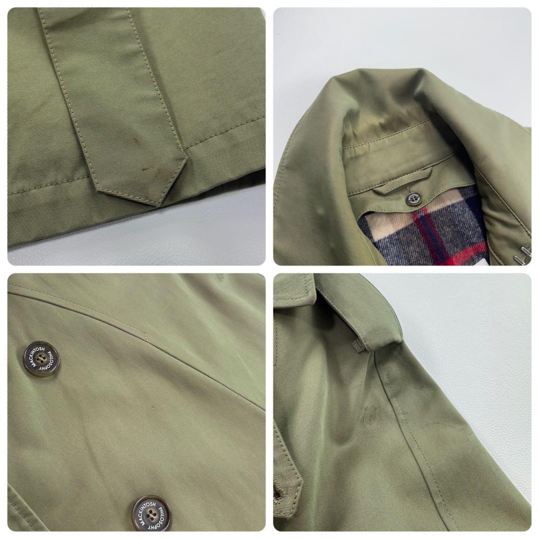 希少✨マッキントッシュ トレンチコート ハウスチェック ライナー タマムシ色