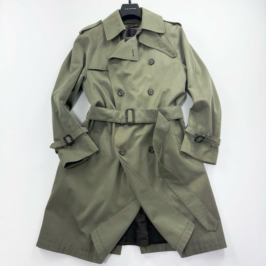 希少✨マッキントッシュ トレンチコート ハウスチェック ライナー タマムシ色