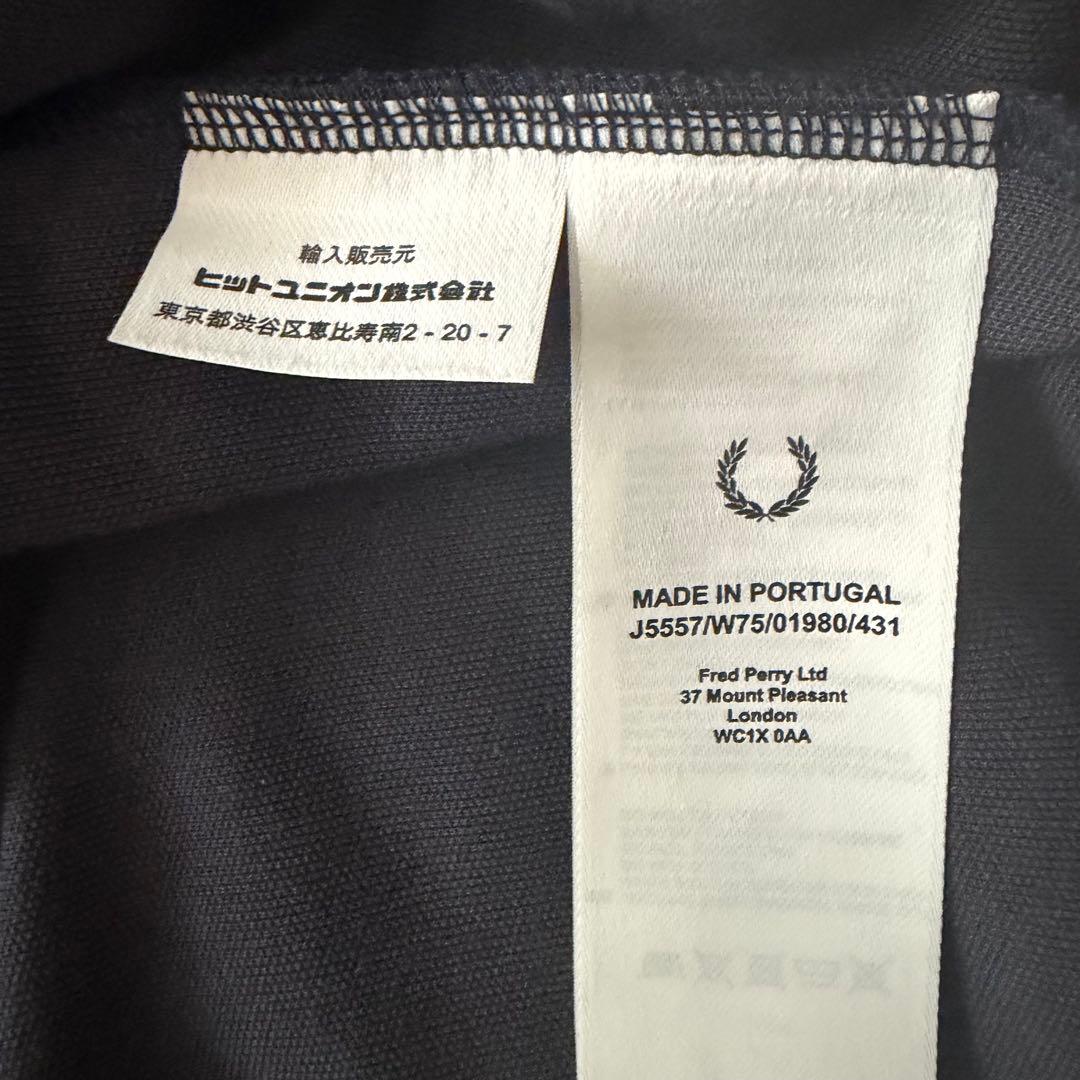 【美品】フレッドペリー　トラックジャケット　ブルゾン　ジャージ　ブラック　L