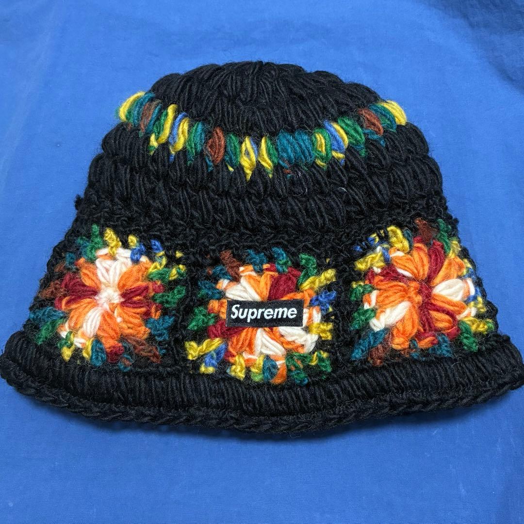 Supreme 25ss Crochet Beanie Black ビーニー