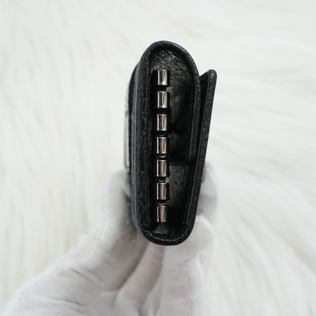 未使用品　箱付き　GUCCI グッチ　キーケース　GG柄　レザー×キャンバス　黒