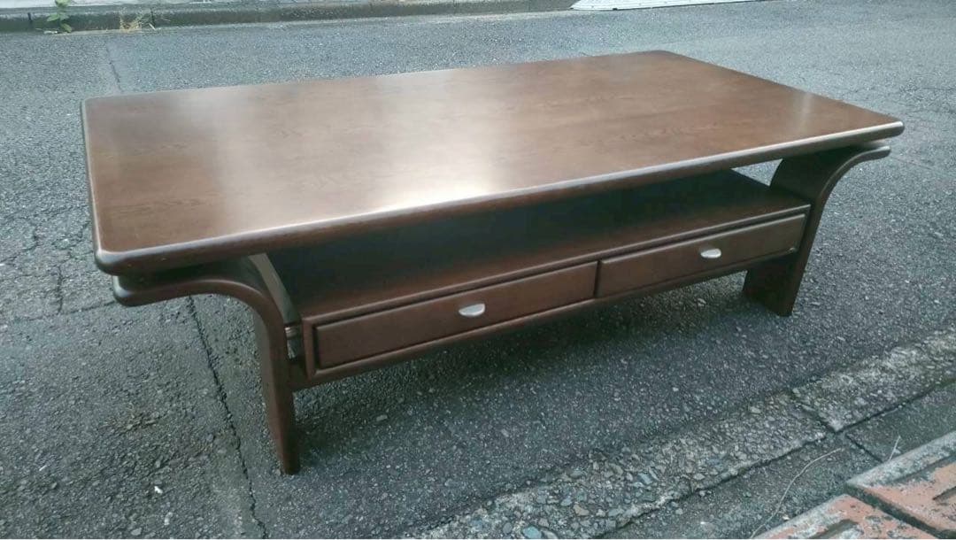 【美品】送料込　カリモク　曲木センターテーブル