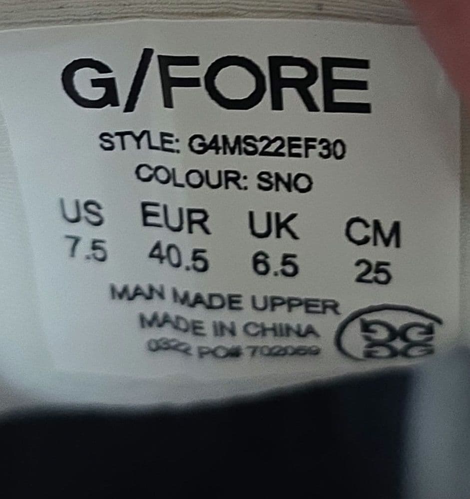 G/FORE ジーフォア ゴルフシューズ メンズ ２５cm　中古　おまけ付き