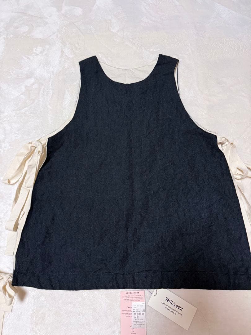 今期新品 ヴェリテクール VC2804 ウールリネンリバーシブルベスト GRAY