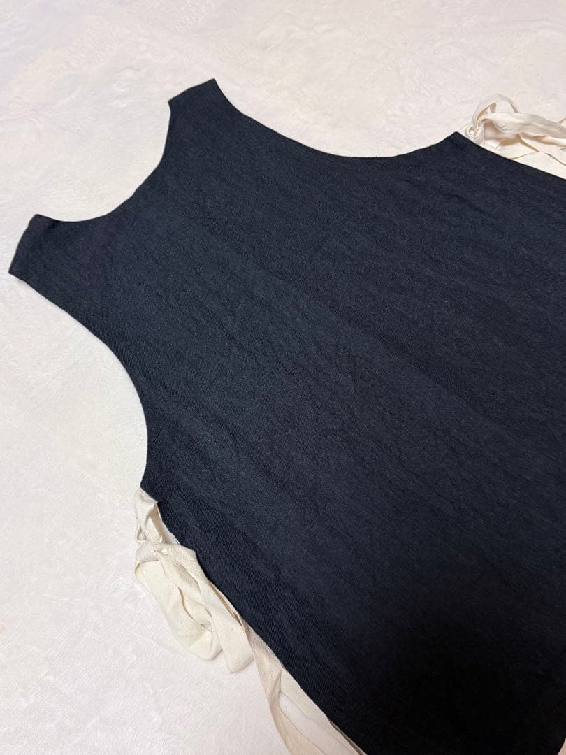 今期新品 ヴェリテクール VC2804 ウールリネンリバーシブルベスト GRAY