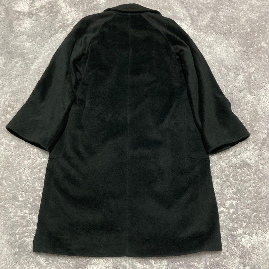 MaxMara マックスマーラ カシミヤ混チェスターコート ブラック　女優襟