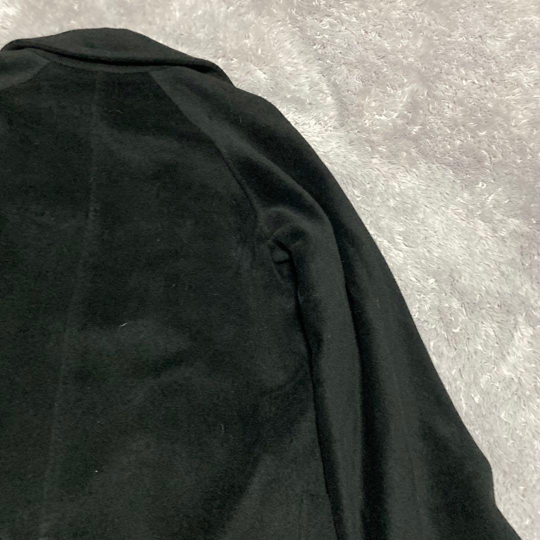 MaxMara マックスマーラ カシミヤ混チェスターコート ブラック　女優襟