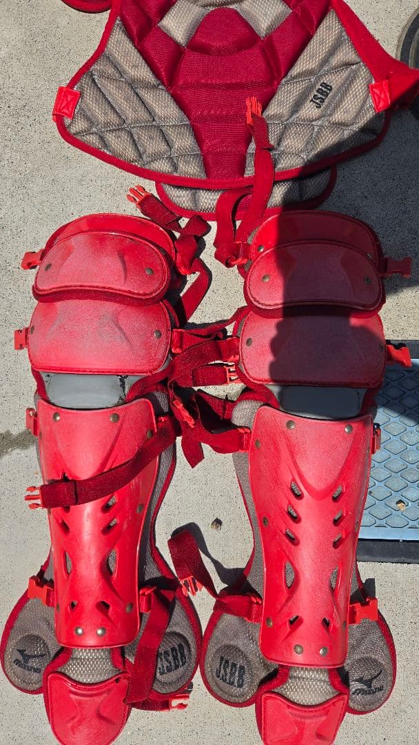 ✴即日発送可能✴Mizuno PROキャッチャー用プロテクターセット レッド