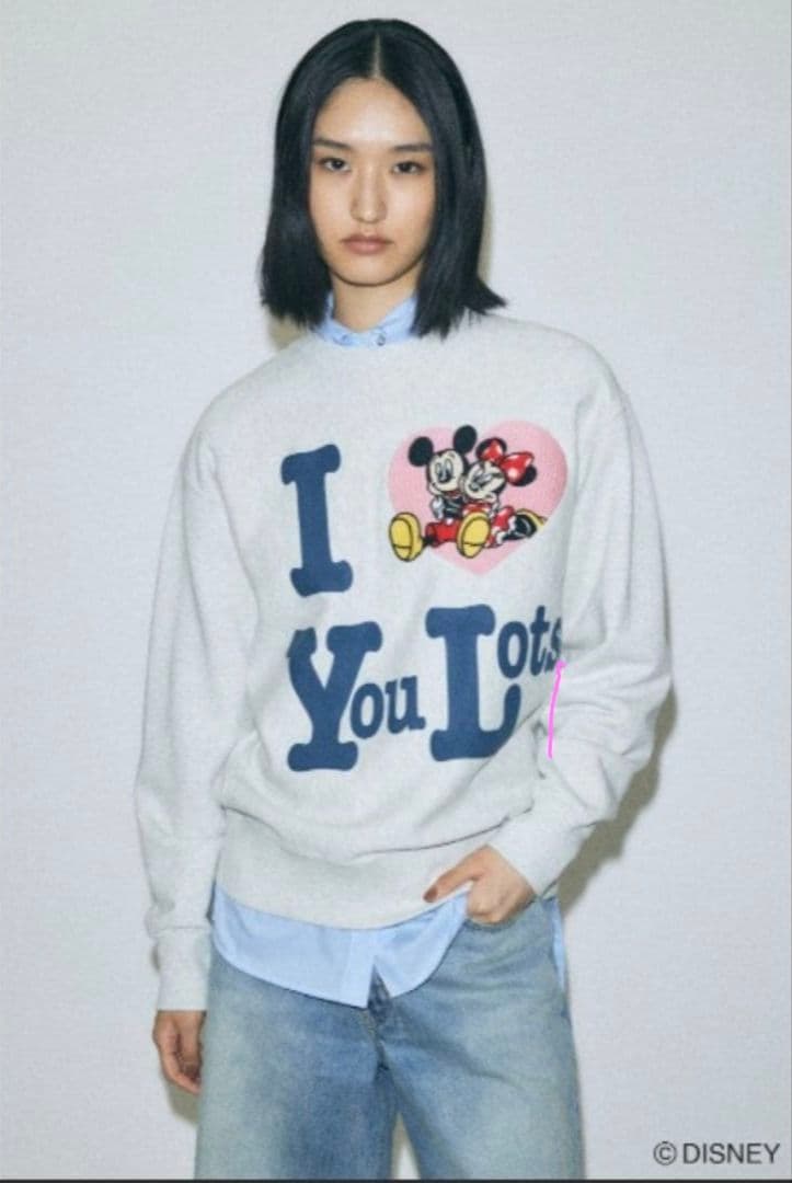 moussy MD I LOVE MM プルオーバー ミッキー スウェット