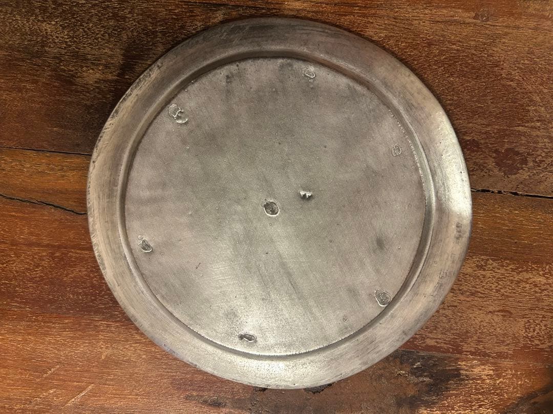 安藤雅信　銀彩プレート平皿2枚セット