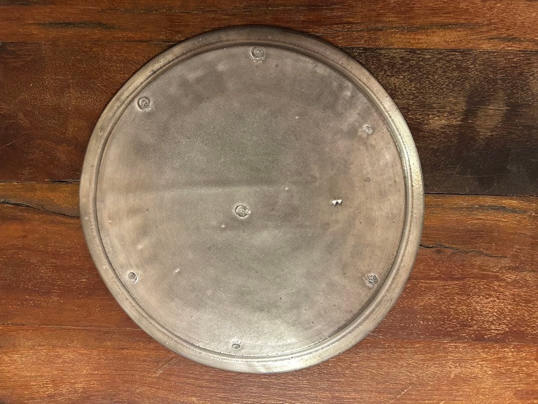 安藤雅信　銀彩プレート平皿2枚セット