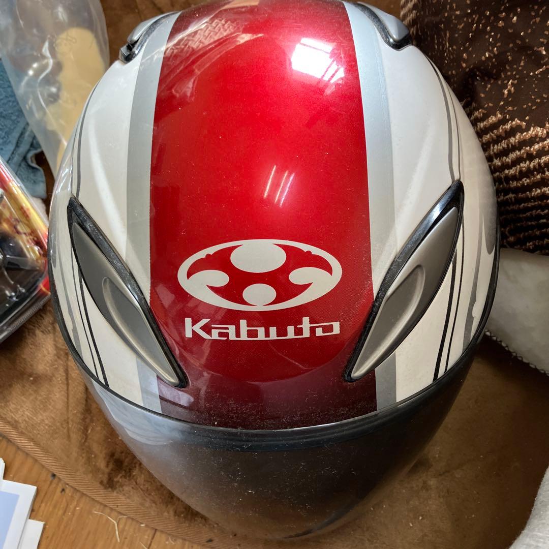 Kabuto ジェットヘルメット 赤/銀