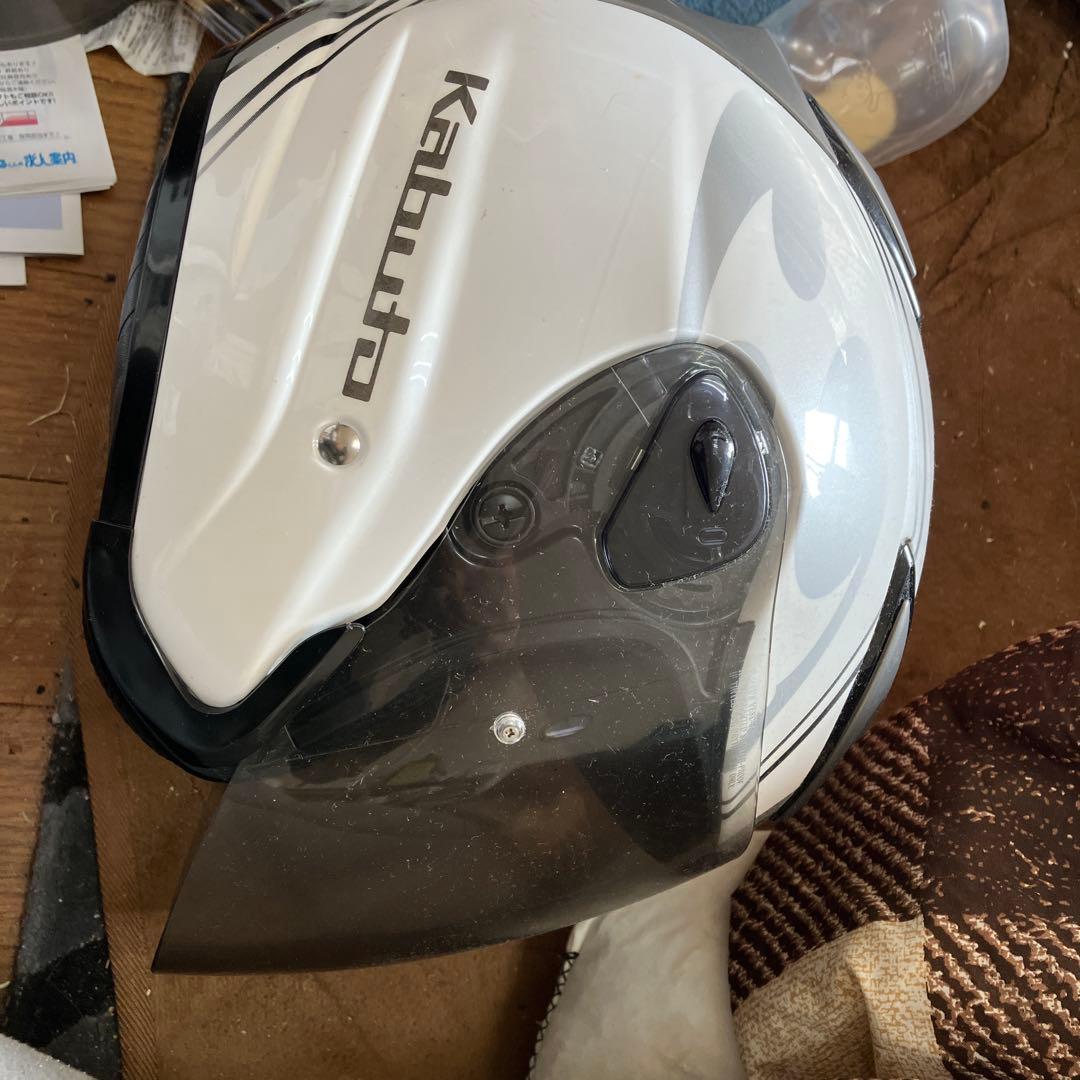 Kabuto ジェットヘルメット 赤/銀