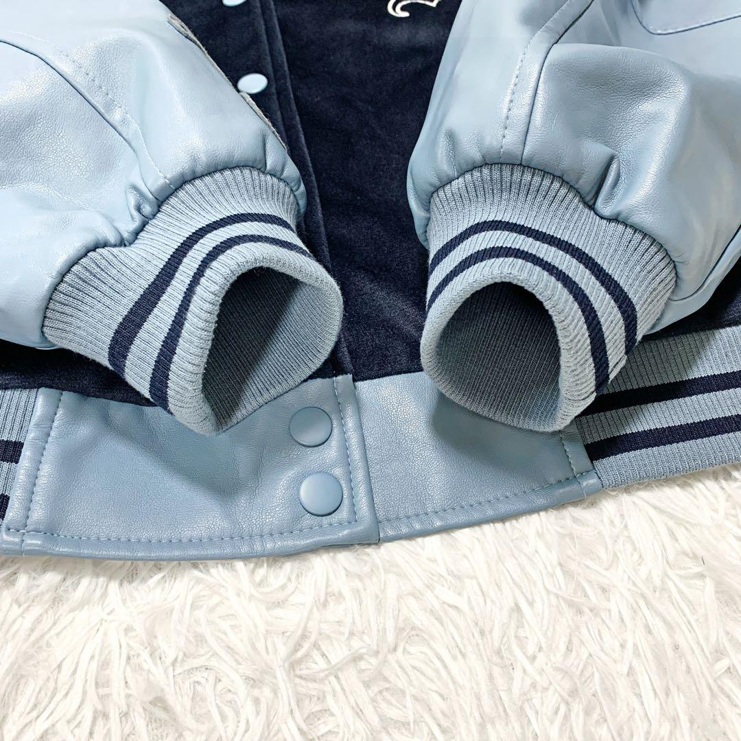 【美品★韓国】 LUV IS TRUE バーシティジャケット ネイビー