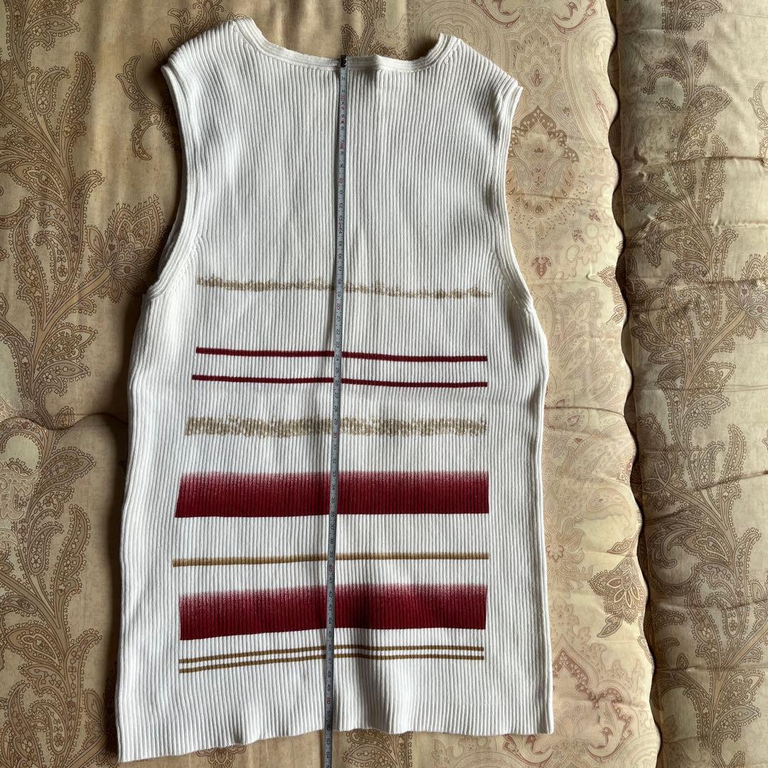 CHANEL シャネル　タンクトップ リブ ニット ボーダー ITALY 44