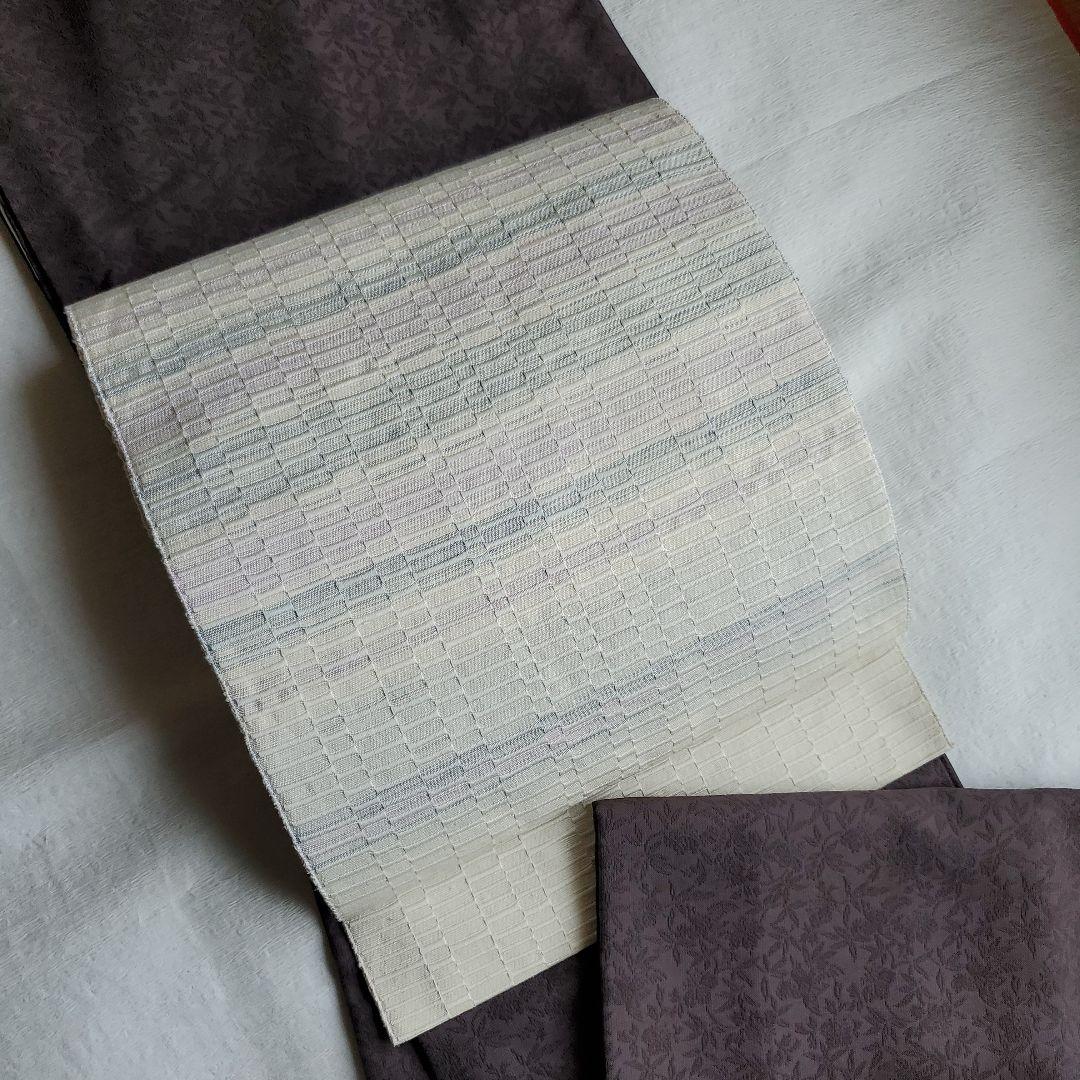 爽やかに締める　ロートン織　八寸名古屋帯