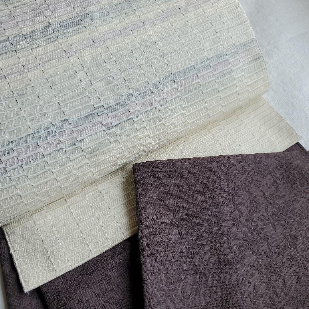 爽やかに締める　ロートン織　八寸名古屋帯