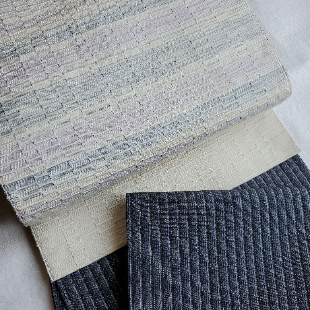 爽やかに締める　ロートン織　八寸名古屋帯