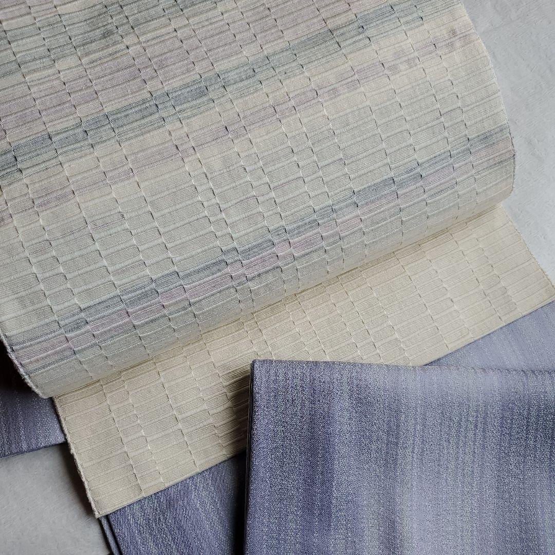 爽やかに締める　ロートン織　八寸名古屋帯