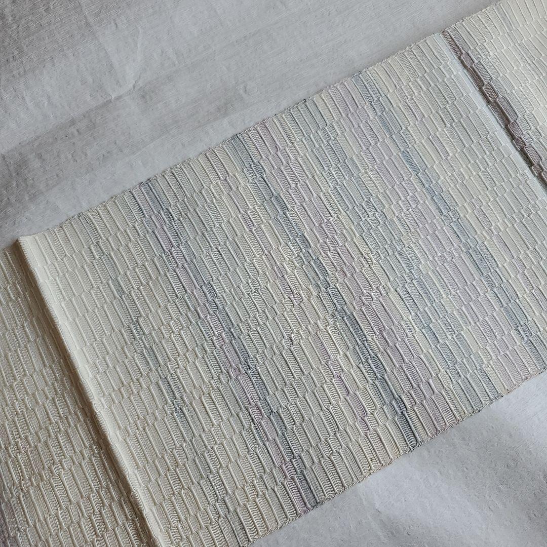 爽やかに締める　ロートン織　八寸名古屋帯