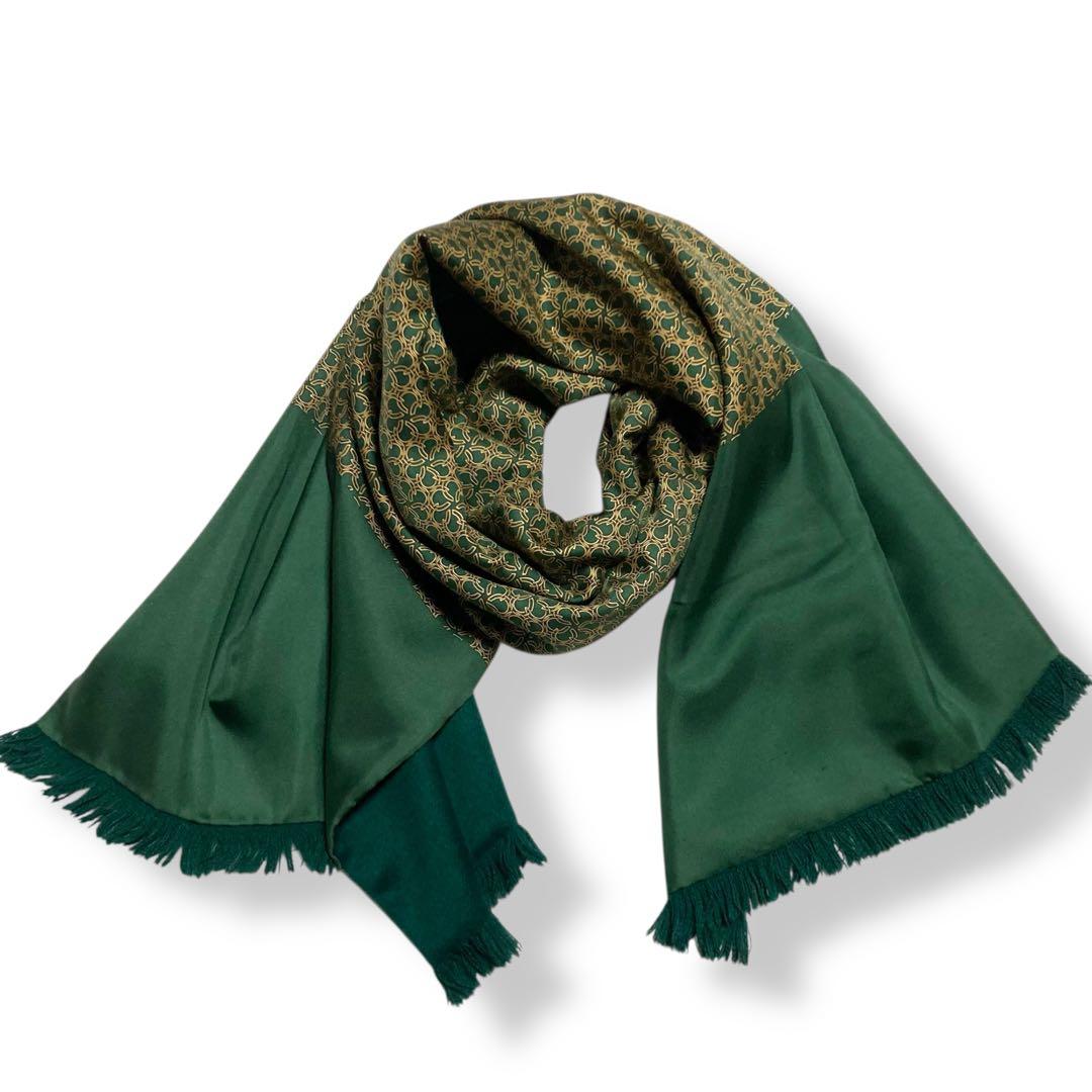 エルメス★HERMES ショール マフラー リバーシブル シルク アンゴラ 馬蹄