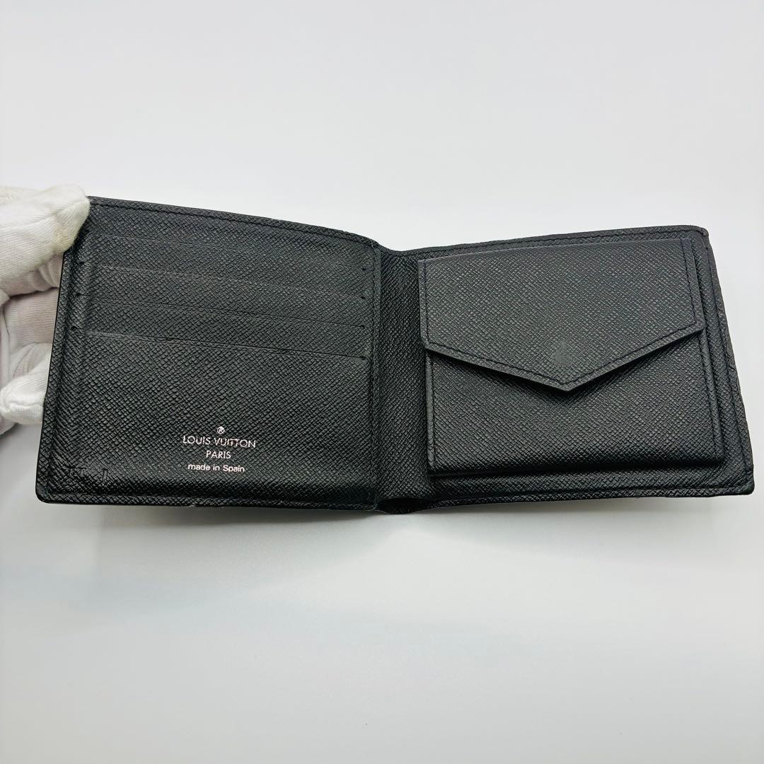 【NM】ルイヴィトン　ポルトフォイユ　マルコ　エクリプス　メンズ　財布