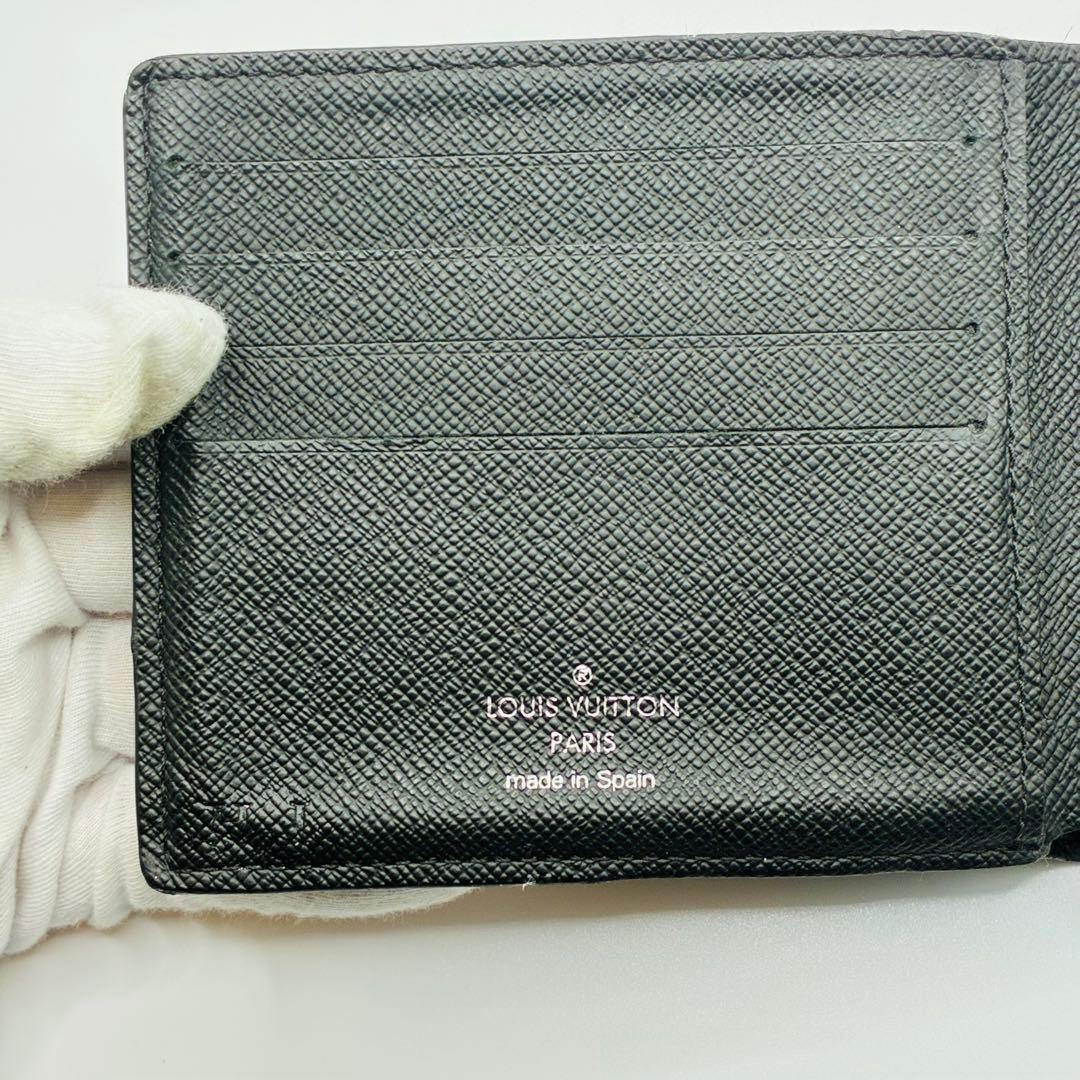 【NM】ルイヴィトン　ポルトフォイユ　マルコ　エクリプス　メンズ　財布